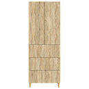 vidaXL Szekrény szett 2 pcs Sonoma Tölgy 66 x 34,5 x 90 cm Szerelt Fa