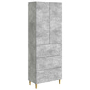 vidaXL Szekrény szett 2 pcs Betonszürke 66 x 34,5 x 90 cm Szerelt Fa