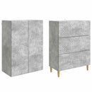 vidaXL Szekrény szett 2 pcs Betonszürke 66 x 34,5 x 90 cm Szerelt Fa