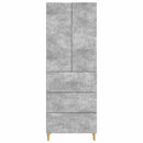 vidaXL Szekrény szett 2 pcs Betonszürke 66 x 34,5 x 90 cm Szerelt Fa
