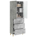 vidaXL Szekrény szett 2 pcs Betonszürke 66 x 34,5 x 90 cm Szerelt Fa