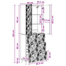 vidaXL Szekrény szett 2 pcs Betonszürke 66 x 34,5 x 90 cm Szerelt Fa