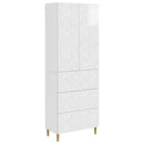 vidaXL Szekrény szett 2 pcs Magasfényű Fehér 66 x 34,5 x 90 cm