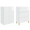 vidaXL Szekrény szett 2 pcs Magasfényű Fehér 66 x 34,5 x 90 cm