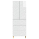 vidaXL Szekrény szett 2 pcs Magasfényű Fehér 66 x 34,5 x 90 cm