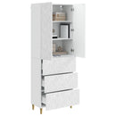 vidaXL Szekrény szett 2 pcs Magasfényű Fehér 66 x 34,5 x 90 cm