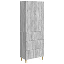 vidaXL Szekrény szett 2 pcs Szürke Sonoma 66 x 34,5 x 90 cm Szerelt Fa