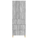 vidaXL Szekrény szett 2 pcs Szürke Sonoma 66 x 34,5 x 90 cm Szerelt Fa