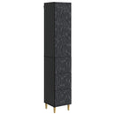 vidaXL Szekrény szett 2 pcs Fekete 33 x 34,5 x 90 cm Szerelt Fa