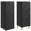 vidaXL Szekrény szett 2 pcs Fekete 33 x 34,5 x 90 cm Szerelt Fa
