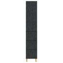vidaXL Szekrény szett 2 pcs Fekete 33 x 34,5 x 90 cm Szerelt Fa
