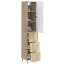 vidaXL Szekrény szett 2 pcs Sonoma Tölgy 33 x 34,5 x 90 cm Szerelt Fa