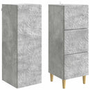 vidaXL Szekrény szett 2 pcs Betonszürke 33 x 34,5 x 90 cm Szerelt Fa