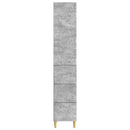 vidaXL Szekrény szett 2 pcs Betonszürke 33 x 34,5 x 90 cm Szerelt Fa