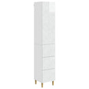 vidaXL Szekrény szett 2 pcs Magasfényű Fehér 33 x 34,5 x 90 cm