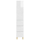 vidaXL Szekrény szett 2 pcs Magasfényű Fehér 33 x 34,5 x 90 cm