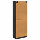vidaXL Szekrény szett 2 pcs Fekete 66 x 34,5 x 87 cm Szerelt Fa