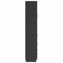 vidaXL Szekrény szett 2 pcs Fekete 66 x 34,5 x 87 cm Szerelt Fa