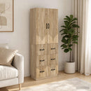 vidaXL Szekrény szett 2 pcs Sonoma Tölgy 66 x 34,5 x 87 cm Szerelt Fa