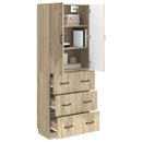 vidaXL Szekrény szett 2 pcs Sonoma Tölgy 66 x 34,5 x 87 cm Szerelt Fa