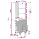 vidaXL Szekrény szett 2 pcs Sonoma Tölgy 66 x 34,5 x 87 cm Szerelt Fa