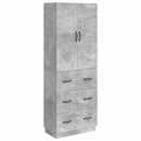 vidaXL Szekrény szett 2 pcs Betonszürke 66 x 34,5 x 87 cm Szerelt Fa