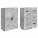 vidaXL Szekrény szett 2 pcs Betonszürke 66 x 34,5 x 87 cm Szerelt Fa