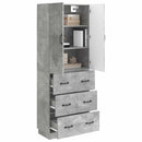 vidaXL Szekrény szett 2 pcs Betonszürke 66 x 34,5 x 87 cm Szerelt Fa