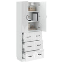 vidaXL Szekrény szett 2 pcs Magasfényű Fehér 66 x 34,5 x 87 cm