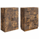 vidaXL Szekrény szett 2 pcs Füstös Tölgy 66 x 34,5 x 87 cm Szerelt Fa