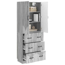 vidaXL Szekrény szett 2 pcs Szürke Sonoma 66 x 34,5 x 87 cm Szerelt Fa