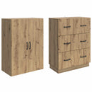 vidaXL Szekrény szett 2 pcs Kézműves Tölgy 66 x 34,5 x 87 cm