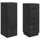 vidaXL Szekrény szett 2 pcs Fekete 33 x 34,5 x 87 cm Szerelt Fa