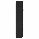 vidaXL Szekrény szett 2 pcs Fekete 33 x 34,5 x 87 cm Szerelt Fa