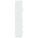 vidaXL Szekrény szett 2 pcs Magasfényű Fehér 33 x 34,5 x 87 cm