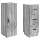 vidaXL Szekrény szett 2 pcs Szürke Sonoma 33 x 34,5 x 87 cm Szerelt Fa