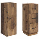 vidaXL Szekrény szett 2 pcs Antik Fa 33 x 34,5 x 87 cm Szerelt Fa