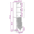 vidaXL Szekrény szett 2 pcs Antik Fa 33 x 34,5 x 87 cm Szerelt Fa