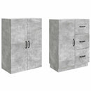 vidaXL Szekrény szett 2 pcs Betonszürke Szerelt Fa