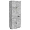 vidaXL Szekrény szett 2 pcs Betonszürke Szerelt Fa