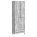 vidaXL Szekrény szett 2 pcs Szürke Sonoma Szerelt Fa