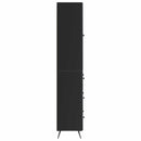 vidaXL Szekrény szett 2 pcs Fekete 66 x 34,5 x 90 cm Szerelt Fa