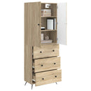 vidaXL Szekrény szett 2 pcs Sonoma Tölgy 66 x 34,5 x 90 cm Szerelt Fa
