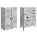 vidaXL Szekrény szett 2 pcs Betonszürke 66 x 34,5 x 90 cm Szerelt Fa