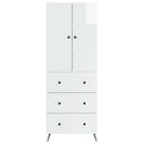 vidaXL Szekrény szett 2 pcs Magasfényű Fehér 66 x 34,5 x 90 cm