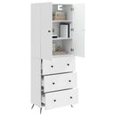 vidaXL Szekrény szett 2 pcs Magasfényű Fehér 66 x 34,5 x 90 cm