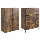 vidaXL Szekrény szett 2 pcs Füstös Tölgy 66 x 34,5 x 90 cm Szerelt Fa