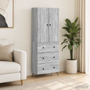 vidaXL Szekrény szett 2 db 66 x 34,5 x 90 cm Szerelt Fa Szürke Sonoma