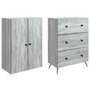 vidaXL Szekrény szett 2 pcs Szürke Sonoma 66 x 34,5 x 90 cm Szerelt Fa