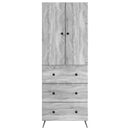 vidaXL Szekrény szett 2 pcs Szürke Sonoma 66 x 34,5 x 90 cm Szerelt Fa